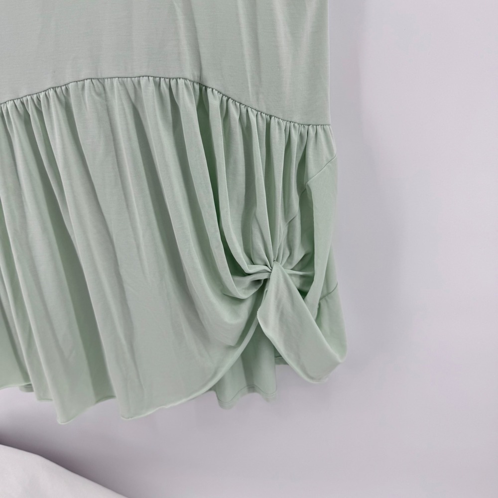 Andree by Unit Tank Top, Peplum, Knot Detail, Sleeveless, Casual, Green - Size L - Picture 6 of 8